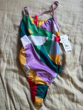 NWT Speedo Women's Printed T-Back One Piece